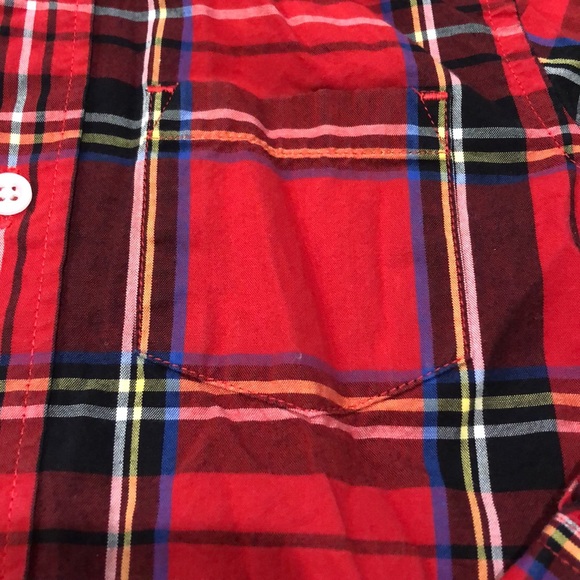 Crewcuts plaid button down size 3 - Picture 3 of 5